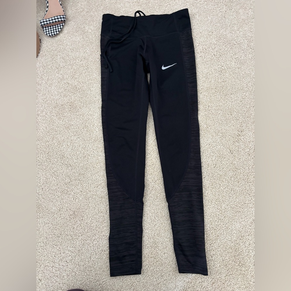 Women’s Nike dri fit black athletic running leggings size XS
